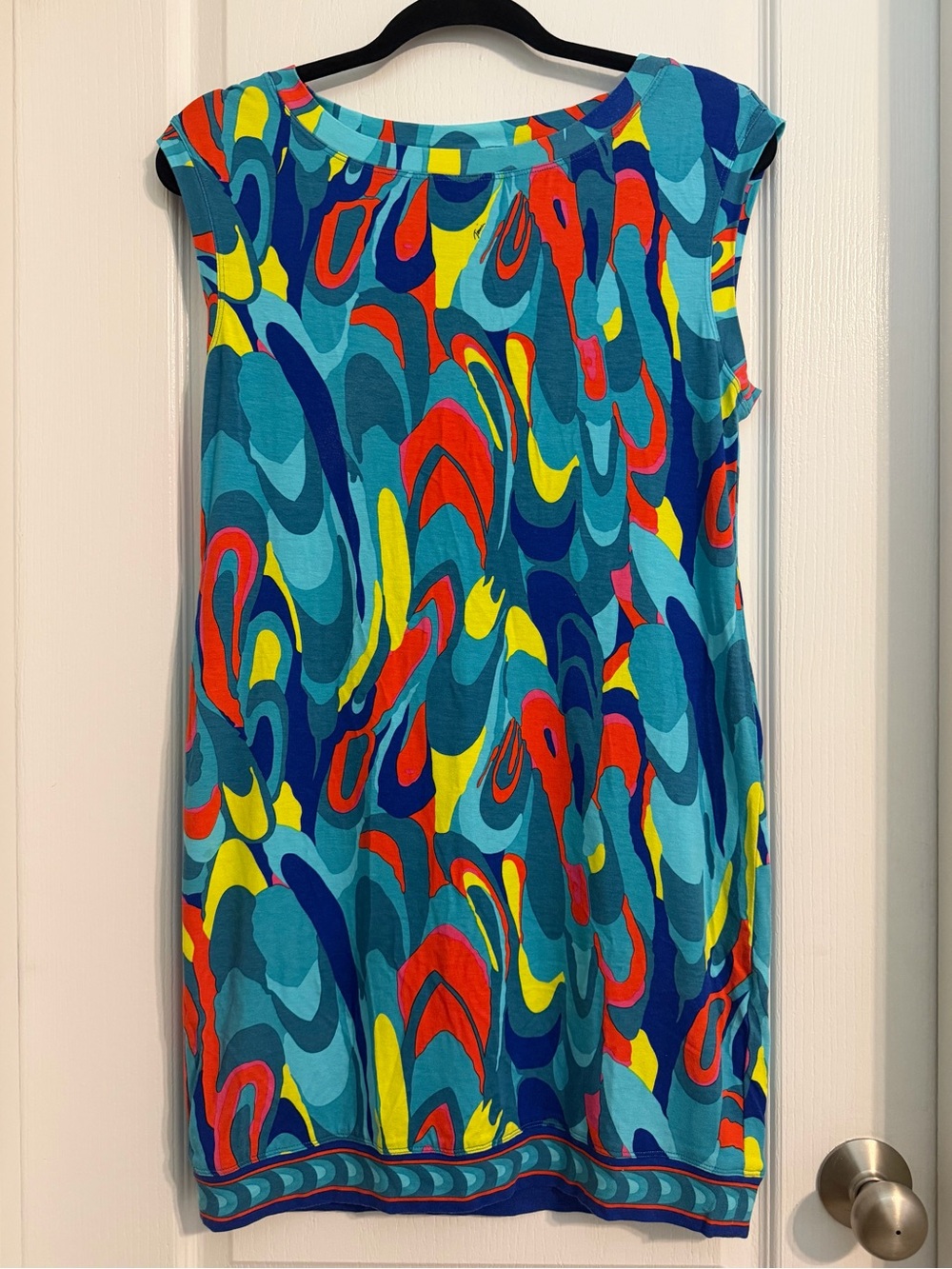 Trina Turk Multicolor Abstract Sleeveless Mini Dress Sz M